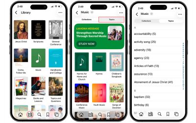 Gospel Library adds new music tools for listening, singing and worship